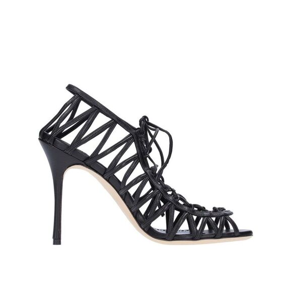 Manolo Blahnik Women Black Sandals - Picture 1 of 4